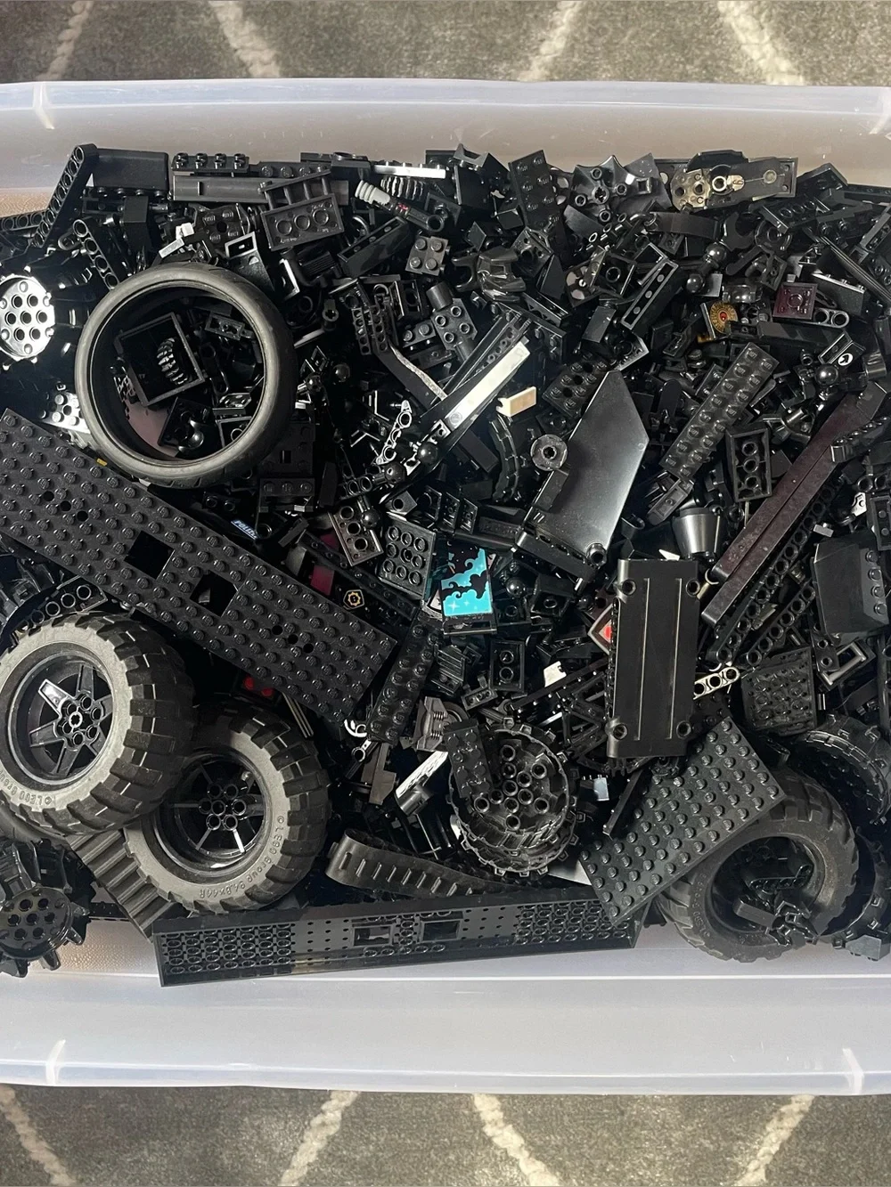8+ Pounds Black Lego Pieces, Assorted Pieces